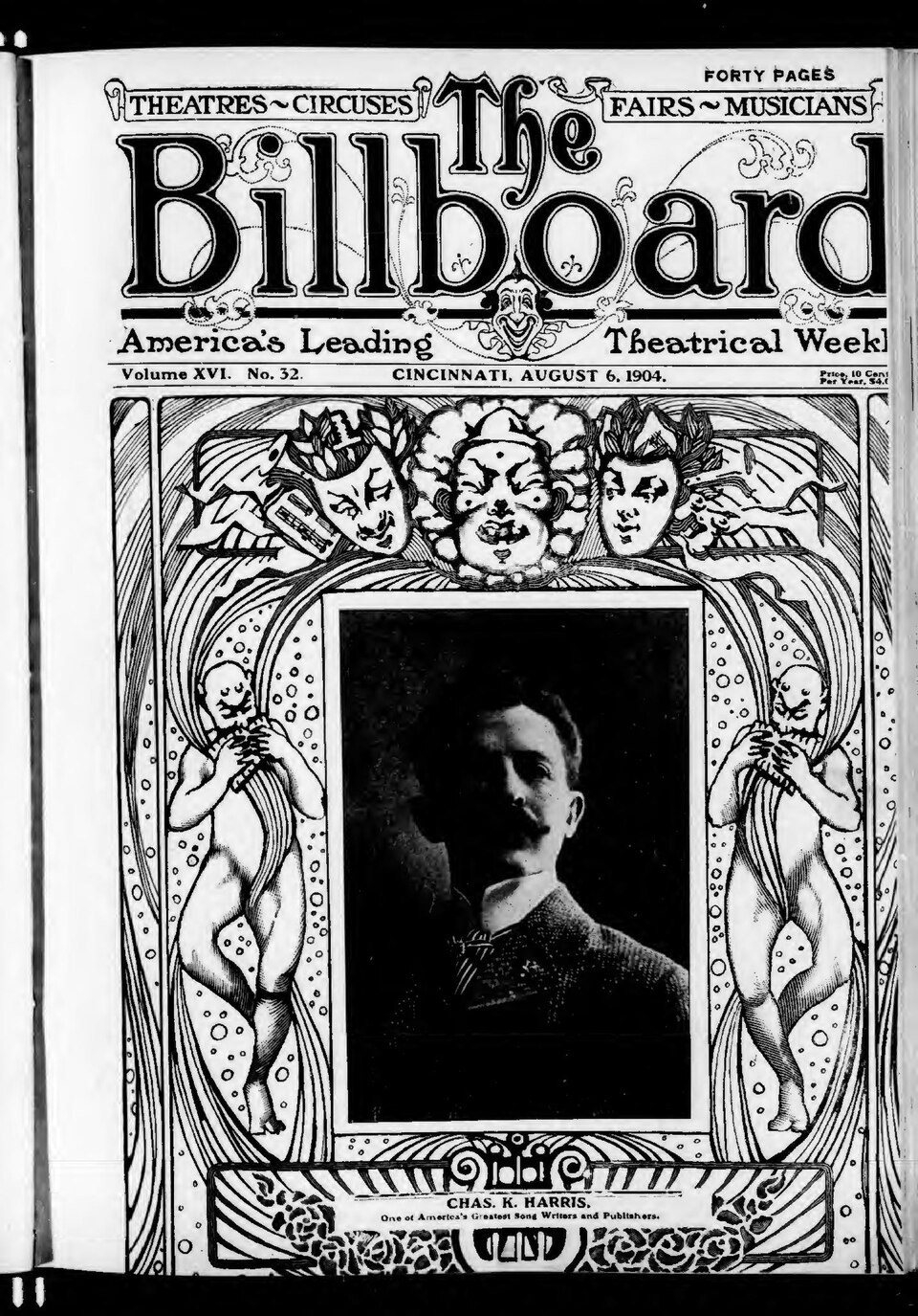 The Billboard 1904-08-06: <a href="https://archive.org/search.php?query=sim_pubid%3A6017%20AND%20volume%3A16" rel="nofollow">Volume 16</a>, Issue 32.Digitized from <a href="https://archive.org/details/sim_raw_scan_IA1591518-03/page/n887" rel="nofollow">IA1591518-03</a>.Previo