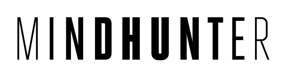Logotipo vectorial de la serie de televisión Mindhunter (2017) producida por Netflix, dirigida por David Fincher y protagonizada por Jonathan Groff y Holt McCallany.