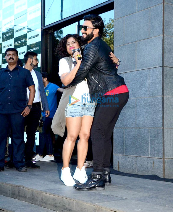 Malishka RJ and Ranveer Singh at the launch of 'Jack &amp; Jones' new campaign