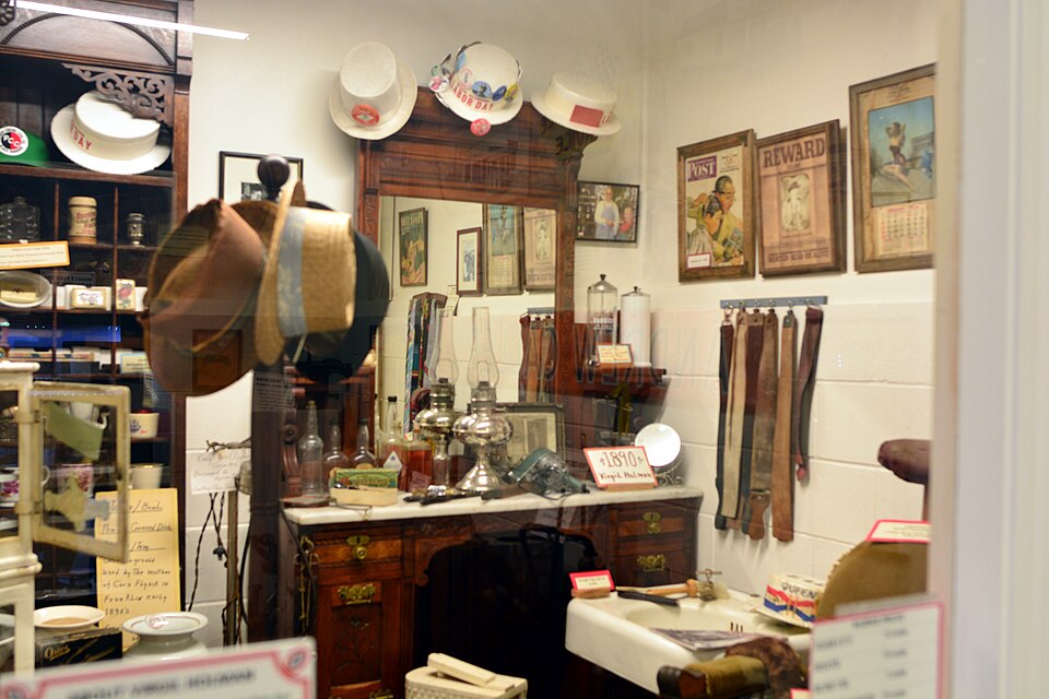 Barbershop exhibit, Black Diamond Historical Museum, Black Diamond, Washington.