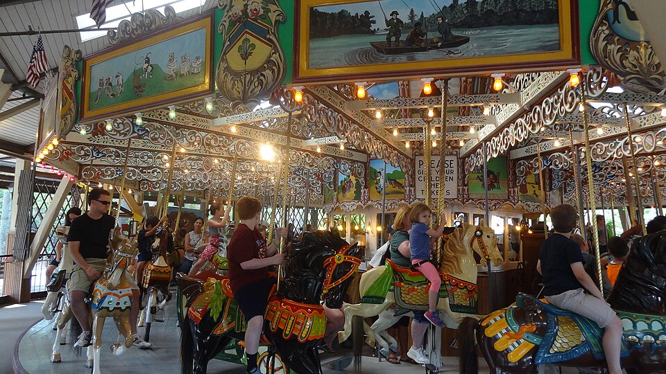 Historic carousel in Knoebels Amusement Resort