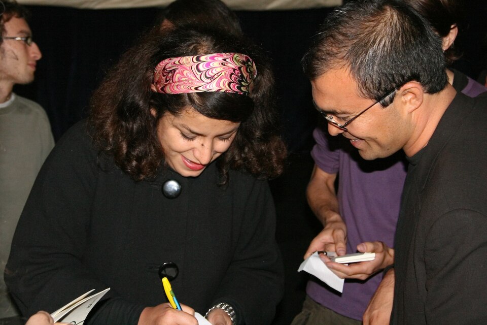 Marjane Satrapi in 2007 during an Italien premiere of her film Persepolis