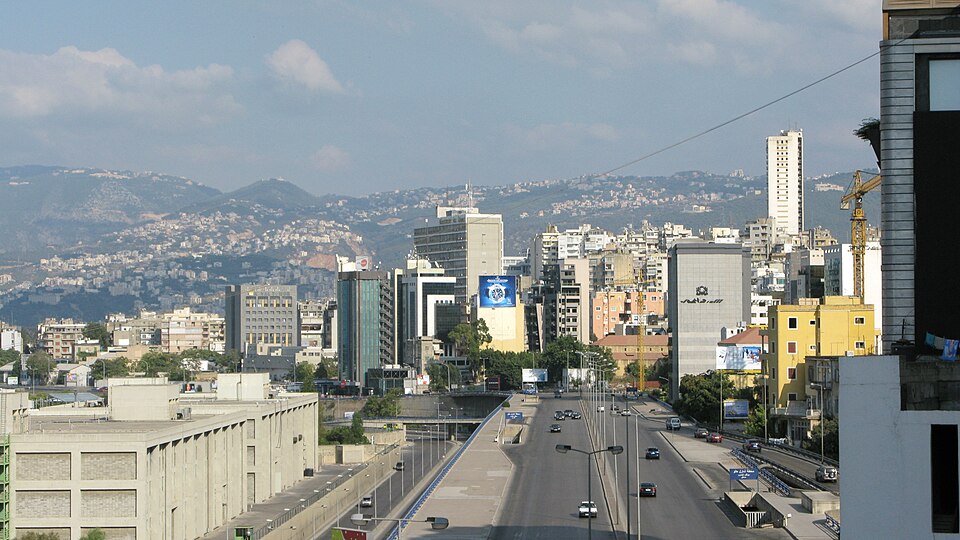 View to the west from the port area. Beirut, Lebanon.