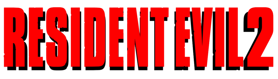 The european logo for the videogame Resident Evil 2.