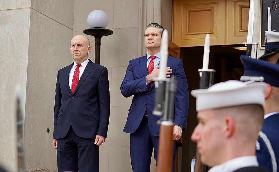 Secretary of State for Defence John Healey meets with US Defense Secretary Pete Hegseth