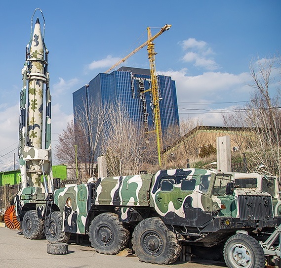 Iranian scud missile launcher on public display at Holy Defense Museum, Tehran