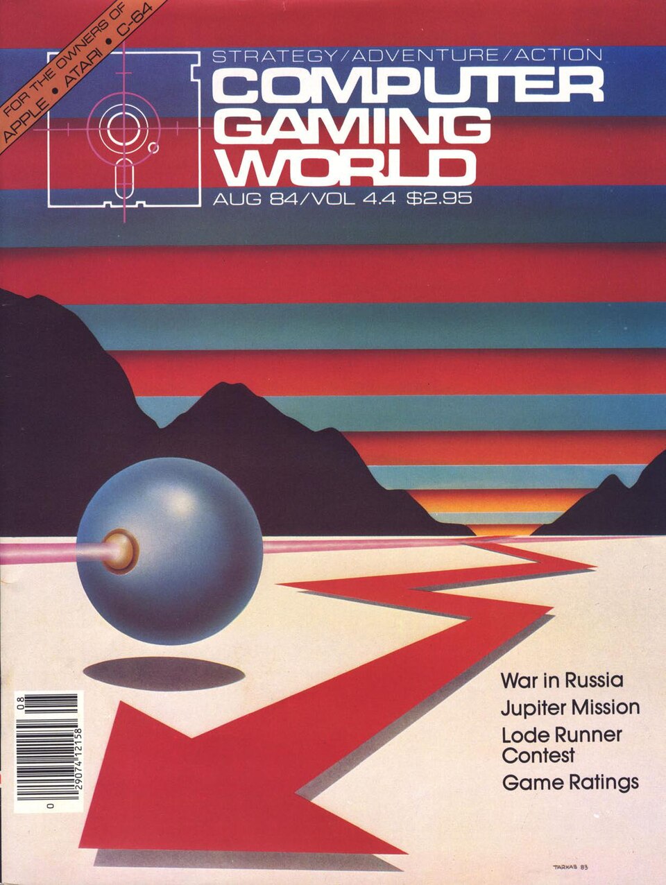 An early issue of Computer Gaming World. The "Scorpion's Tale" column (pp. 20–21) included a copyright notice and has thus been blacked out to avoid infringement.