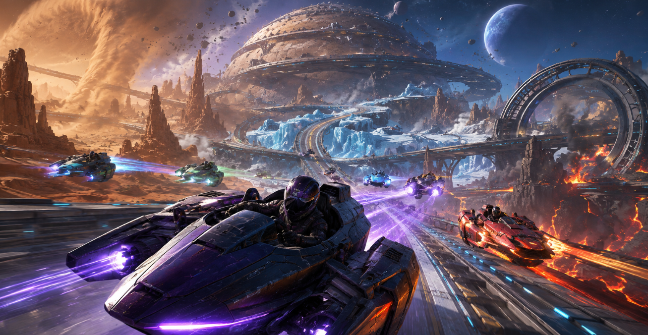 Star Wars: Galactic Racer introduces Derven Acos, a new canon planet built as a massive racing arena and endgame challenge.