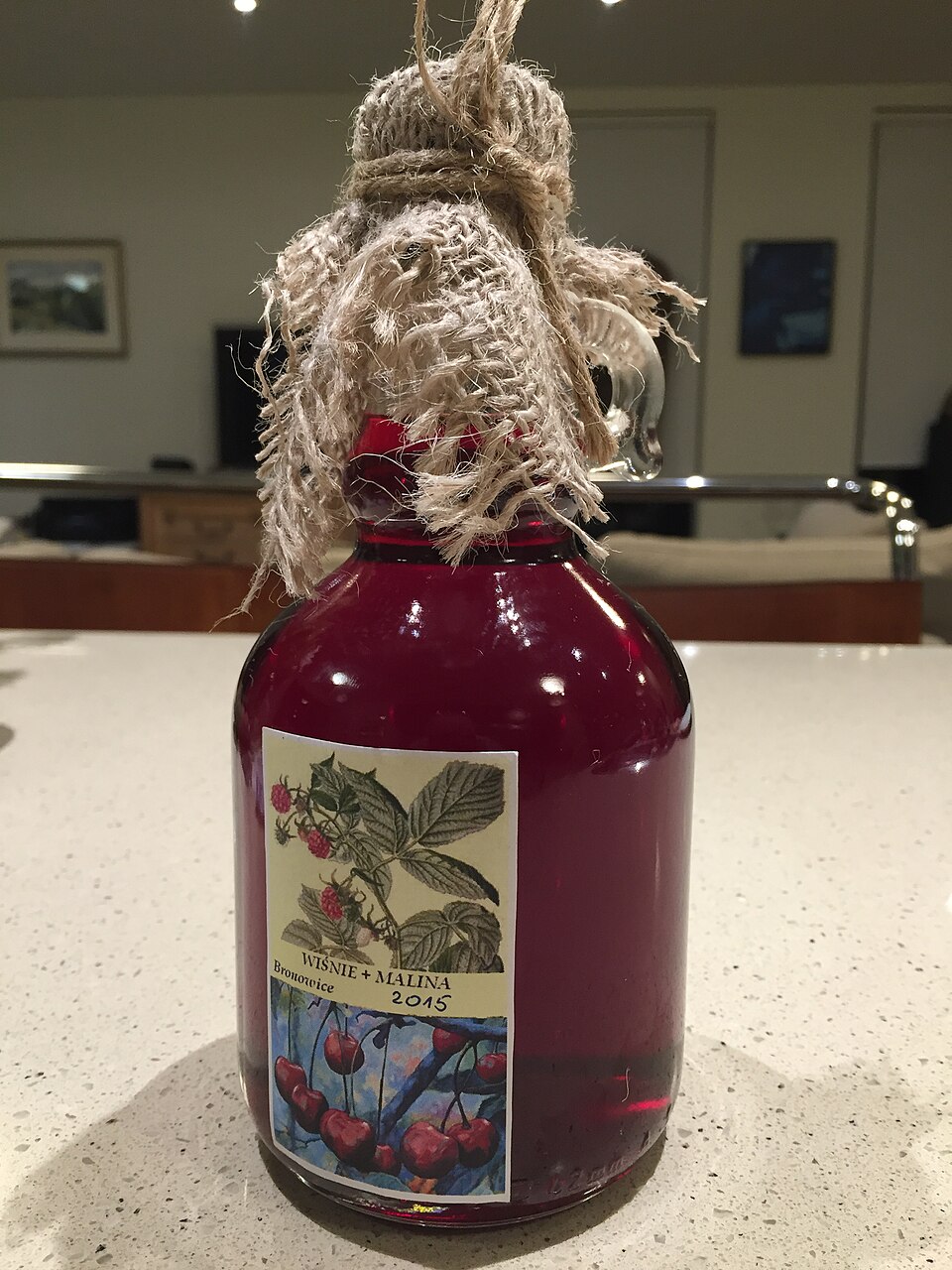 Home made alcoholic drink in Bronowice, Poland