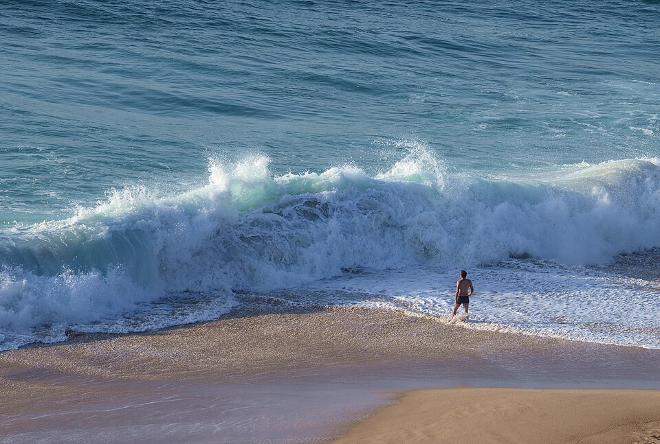 Breaking wave in Porto Covo, Portugal