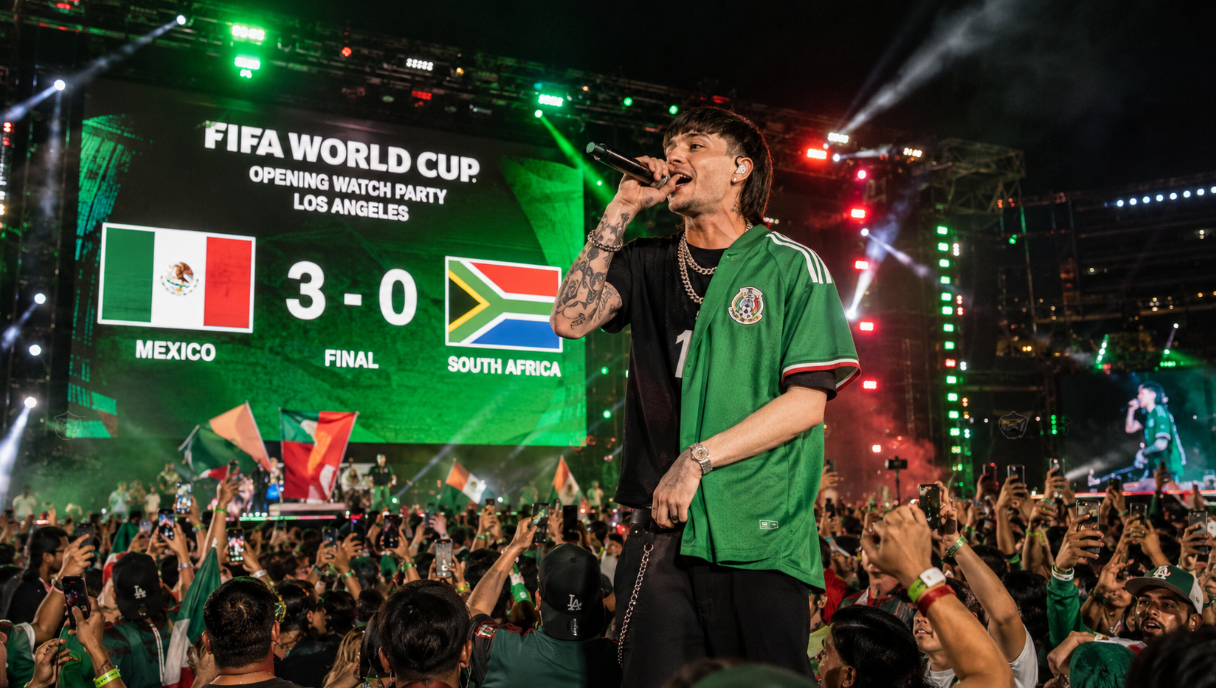 Peso Pluma Celebrates Mexico World Cup Win and Talks New Album Chart Success