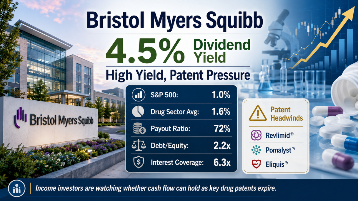 Bristol Myers Squibb Offers 4.5 Percent Dividend Yield as Patent Losses Loom