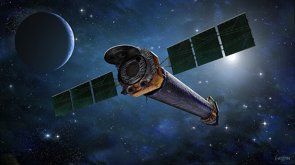 Artist’s illustration of NASA’s Chandra X-Ray Observatory.