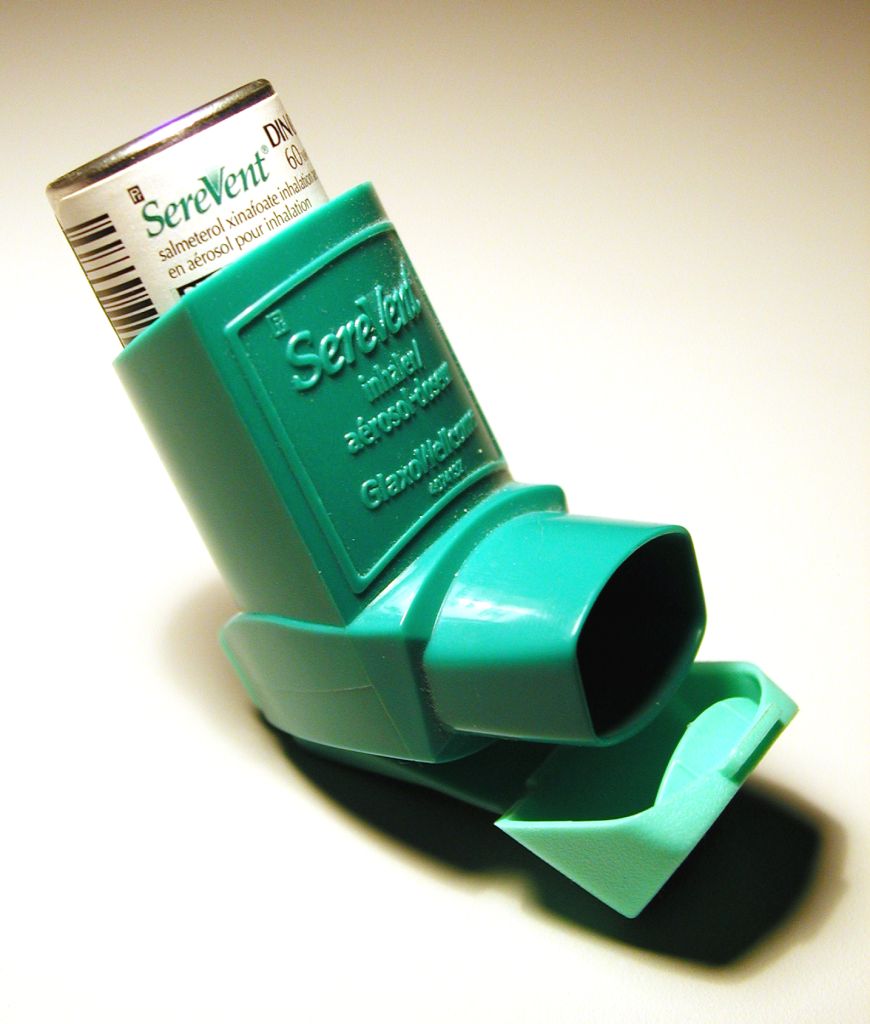 An asthma inhaler (SereVent (salmeterol), no longer on market).