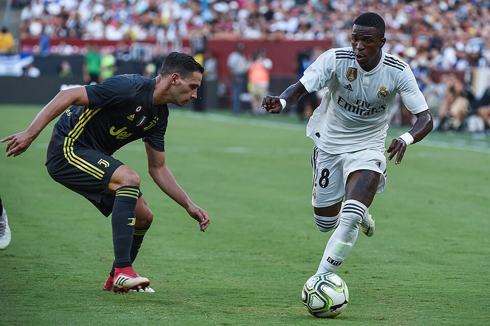 Vinicius Jr in a friendly game against Juventus in 2018