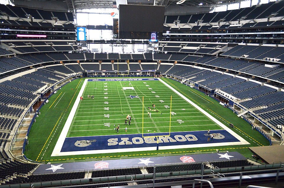 Interior view of AT&amp;T Stadium in 2022