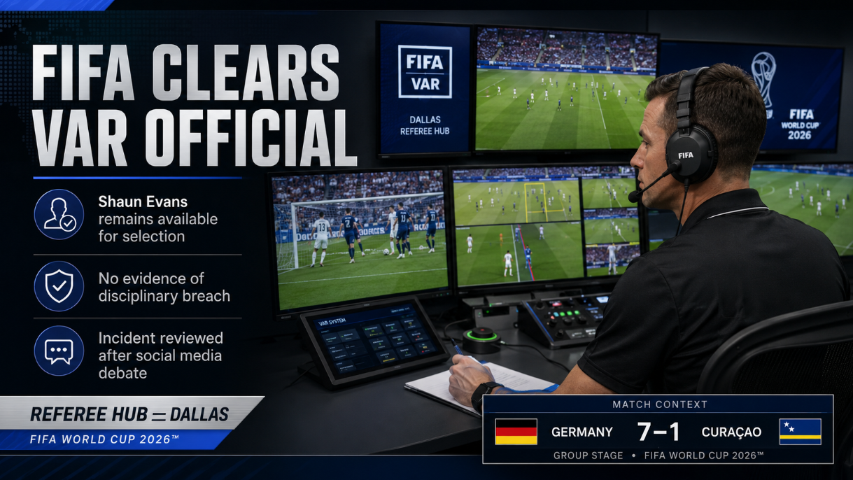 World Cup VAR Official Cleared After Hand Gesture Draws White Supremacy Claims