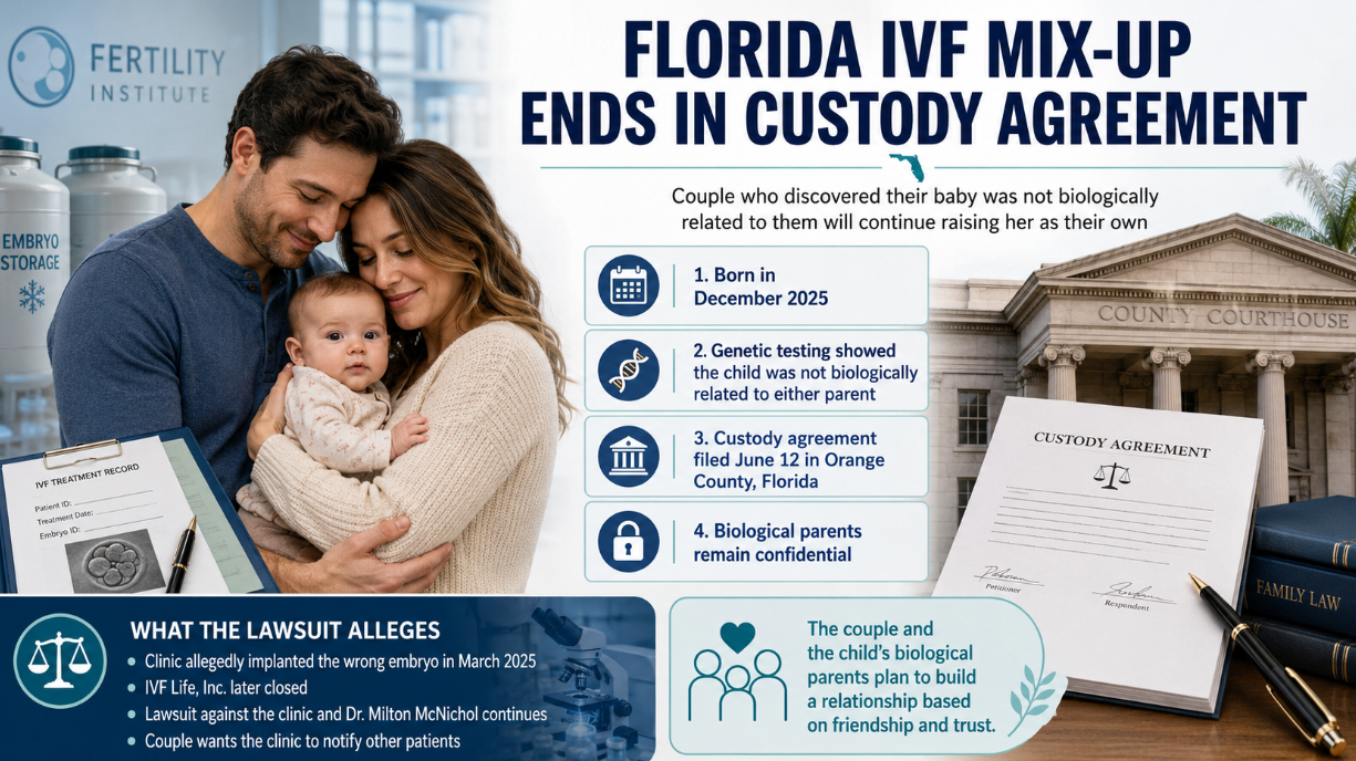 Florida IVF Mix-Up Couple Reaches Custody Deal With Biological Parents