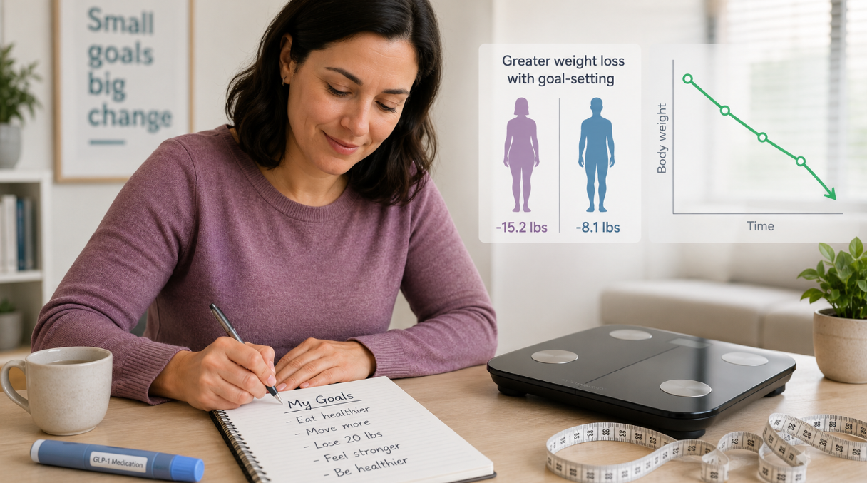 Study Finds Goal-Setting Boosts Weight Loss Results on GLP-1 Medications