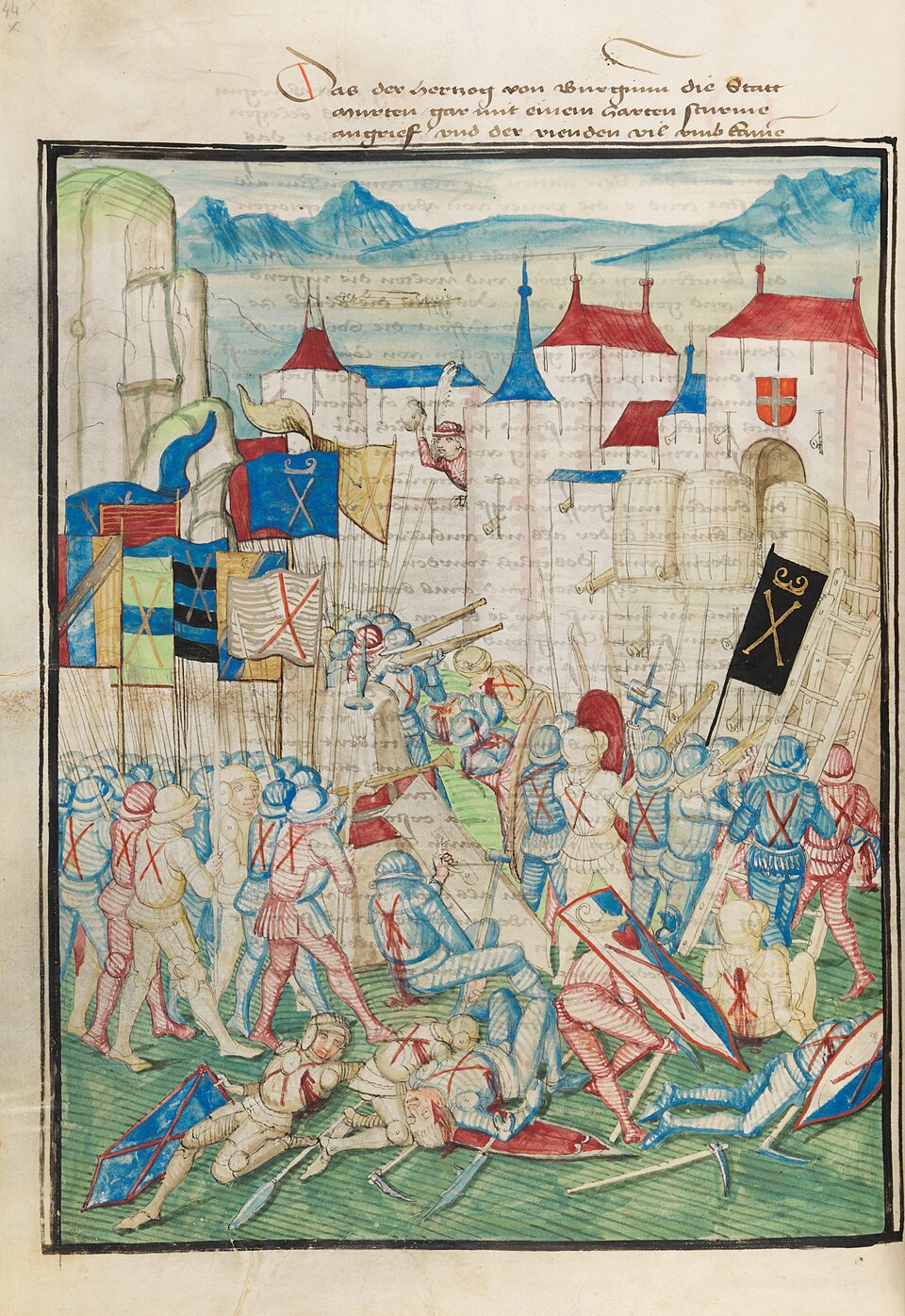 Assault of the Burgundian army on the walls of Morat (22 June 1476)