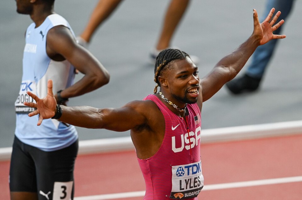 Noah Lyles Sets World Best Time in 150 Meters at Czech Meet