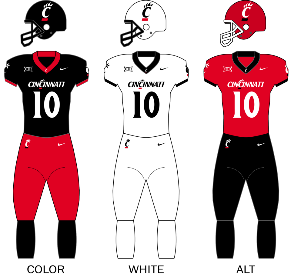 Uniforms of the Cincinnati Bearcats from the 2023 season