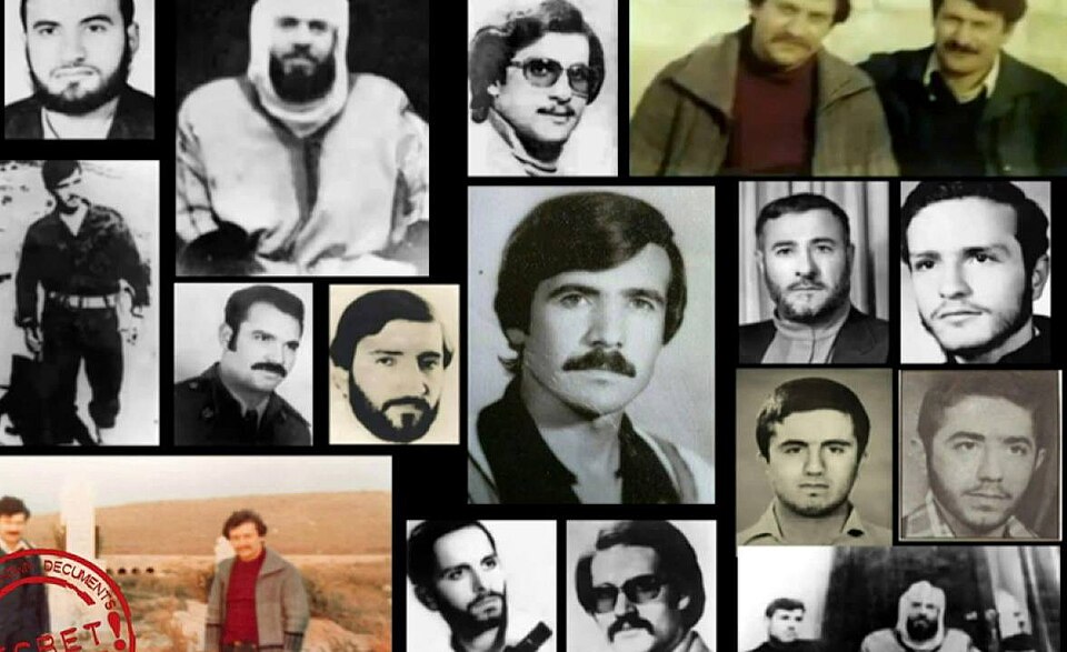 Photos of famous and important members of the Syrian Islamist group "Fighting Vanguard" which was very active during Islamist Uprising in Syria (1976-1982). Among them are Marwan Hadid, Adnan Uqla and Ibrahim al-Youssef