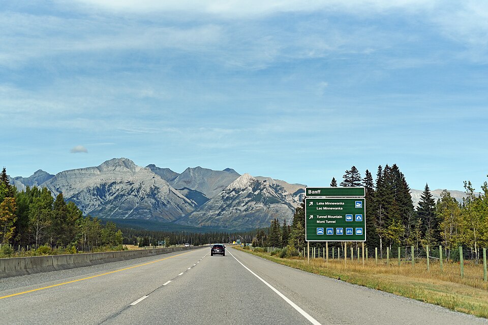 Alberta Highway 1 in Banff National Park