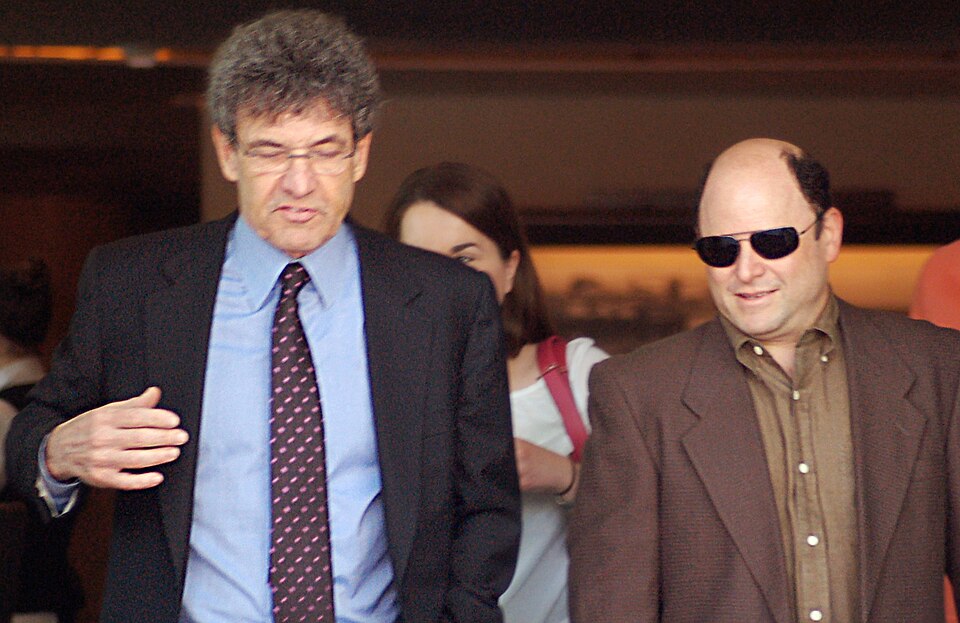 Alan F. Horn and Jason Alexander attending a ceremony for Julia Louis-Dreyfus to receive a star on the Hollywood Walk of Fame.