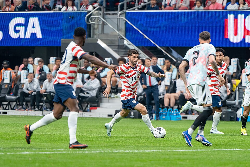 Christian Pulisic during USMNT v Belgium on March 28 2026 at Mercedes-Benz Stadium in Atlanta, Georgia