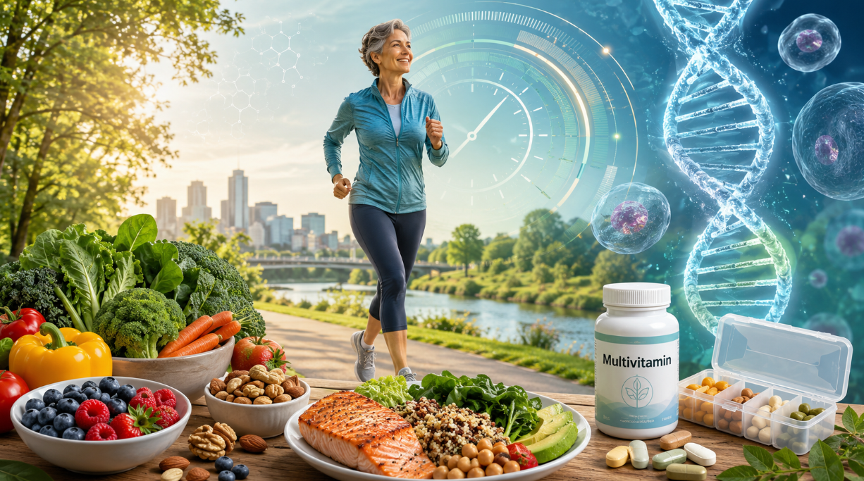 Daily Multivitamins, Fitness, and Diet May Slow Biological Aging