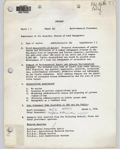 "11/11/75"--written on summary page
Includes bibliographic references (pages 189-190)
Subjects: Timber; Natural resources; Timber; Natural resources; California