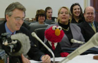 WASHINGTON- At the invitation of Congressman Randy “Duke” Cunningham (R-San Diego), Sesame Street’s Elmo and Joe Lamond, President and CEO of NAMM - the International Music Products Association headquartered in Carlsbad, CA, testified before the Appropriations Labor Health &amp; Human Services Subco