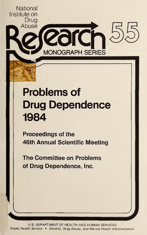 Includes bibliographies and indexes

Subjects: Drug abuse; Narcotic habit; Psychopharmacology; Neuroendocrinology; Drug abuse; Psychotropic drugs
