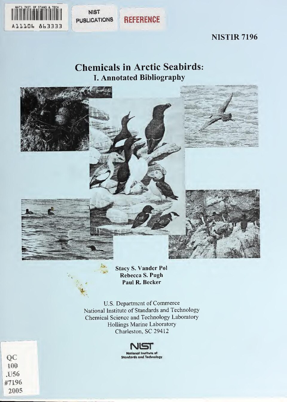 Subjects: Sea birds -- Alaska -- Bibliography; Chemistry -- Data processing -- Alaska
