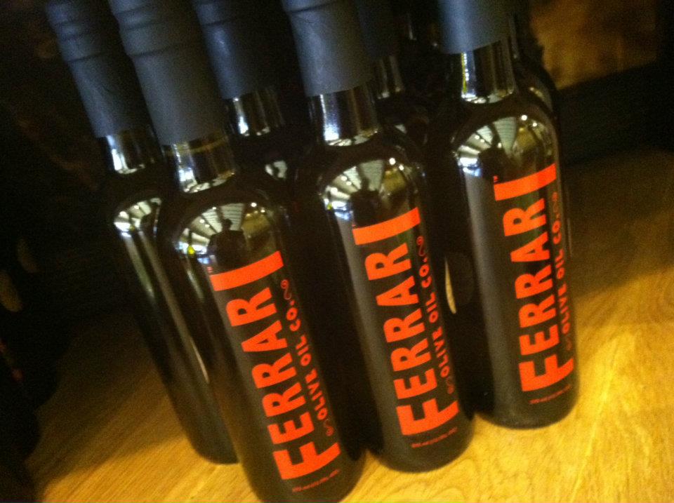 Bottles of Ferrari Olive Oil