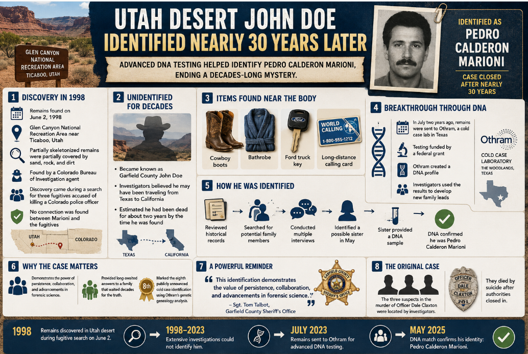 DNA Testing Identifies Utah Desert Remains Found 28 Years Ago with a Psychic's Help