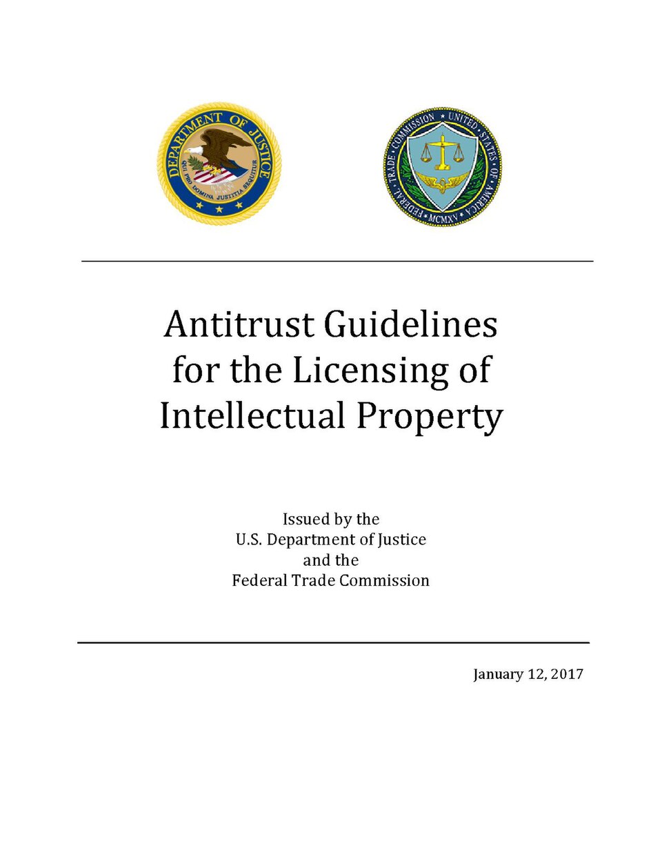 Antitrust Guidelines for the Licensing of Intellectual Property
