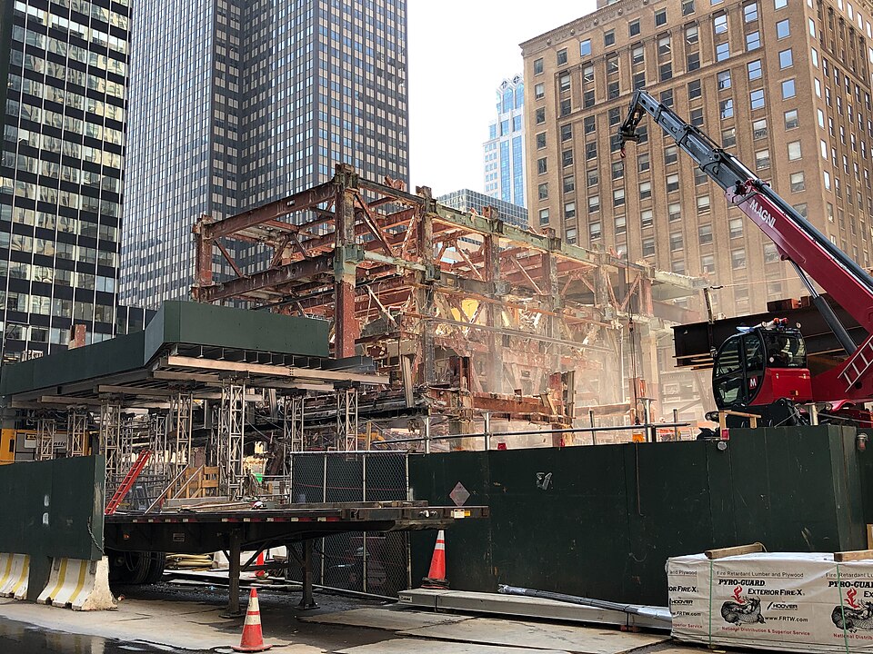 270 Park Avenue in New York City under demolition in April 2021