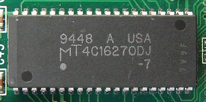 Micron MT4C16270DJ-7 EDO DRAM IC.
