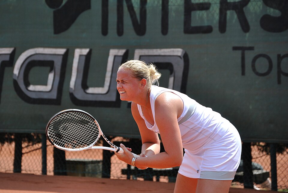 The German tennis player Anna-Lena Grönefeld during a game of the German Female national league between TC Moers 08 and TC WattExtra Bocholt in Moers in July 2010.