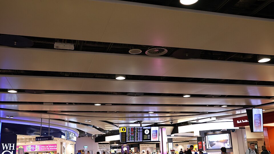 Heathrow Airport (LHR) Terminal 3 in Greater London, England, United Kingdom.
