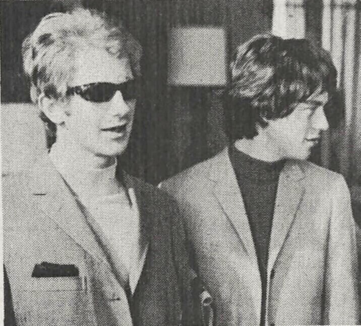 This grayscaled image was featured in the October 1966 issue of Hit Parader magazine.