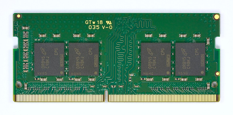 A 16GB DDR4 RAM SO-DIMM module by Micron sold under their Crucial brand