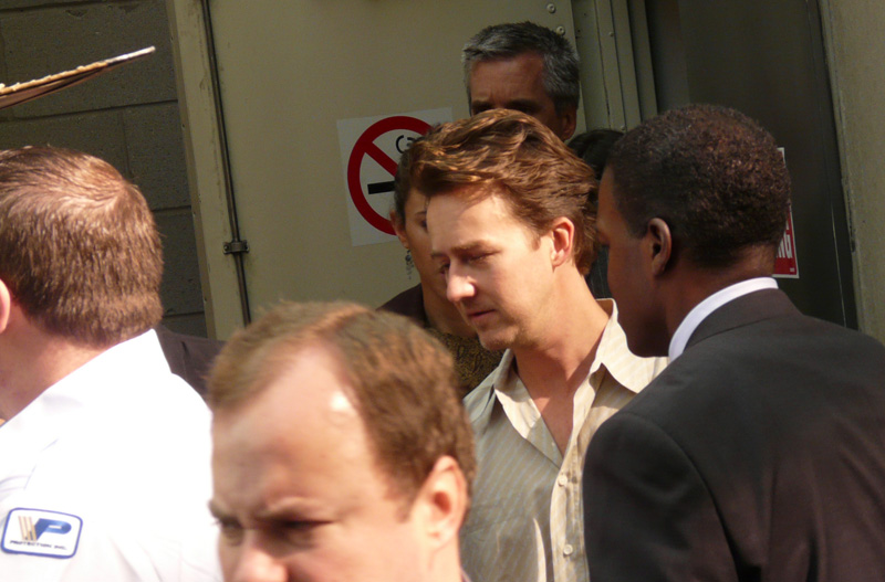 Actor Edward Norton leaves the Tiff '08 Press conference for his new film, Leaves of GrassPhoto by <a href="http://chrisharte.photography" rel="nofollow">Chris Harte Photography</a>Find deployment information regarding this photo activation project in <a href="http://chrisharte.ca/2