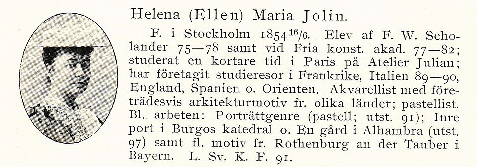 uploaded from Portrattarkiv.se picture of Ellen Jolin