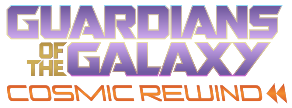 Logo of the enclosed roller coaster, Guardians of the Galaxy: Cosmic Rewind, at Epcot at Walt Disney World.