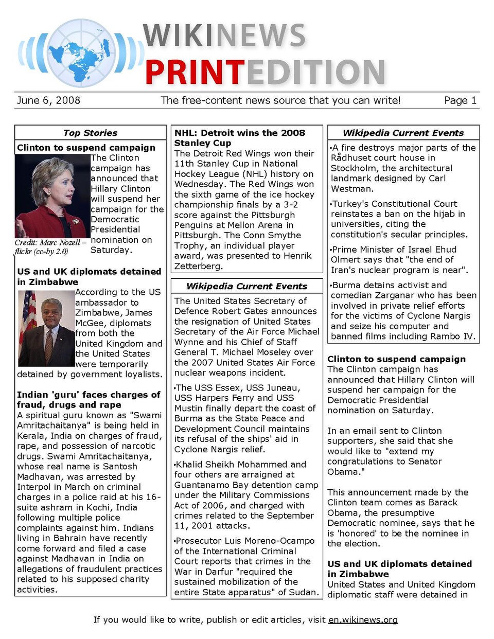 n:Wikinews:Print edition for June 6, 2008.