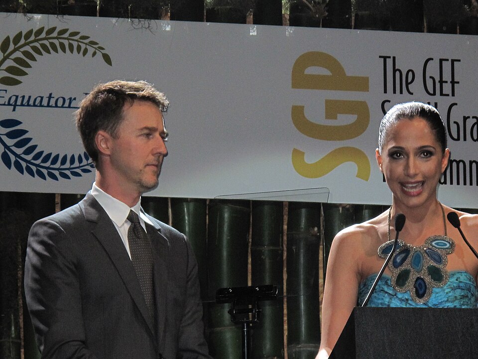Edward Norton and Camila Pitanga in the Equator Prize 2012: Award Ceremony.