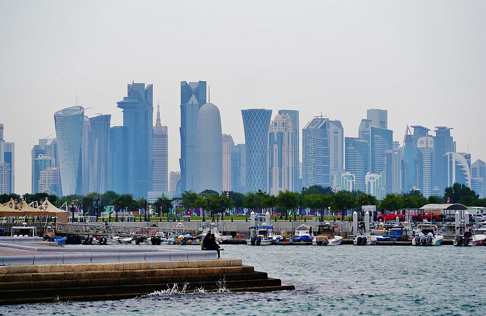 View from the Corniche to the Skyline, Doha, Qatar
